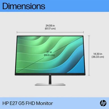 HP E27 G5 27" 16:9 Full HD IPS LCD Monitor - Image 5