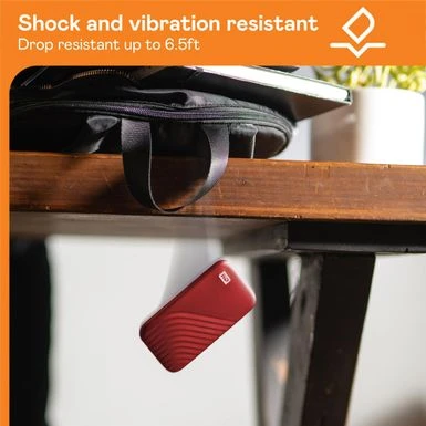 WD My Passport 2TB USB 3.2 Gen 2 Type-C Portable External SSD, Red - Image 9