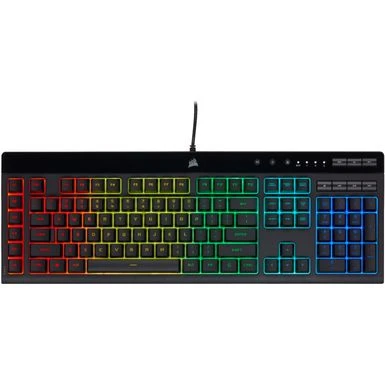 CORSAIR - K55 RGB Pro Full-size Wired Dome Membrane Gaming Keyboard With Elgato Stream Deck Software Integration - Black - Image 4