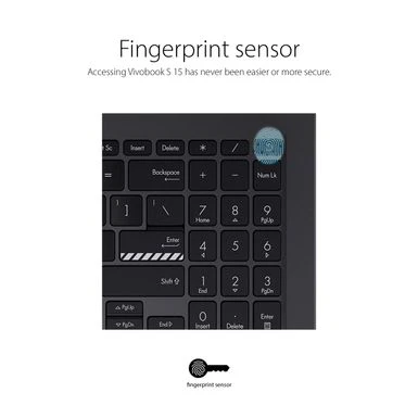 ASUS VivoBook S15 S3502 15.6" Full HD Notebook Computer, AMD Ryzen 7 5800H 3.2GHz, 8GB RAM, 512GB SSD, Windows 11 Home, Indie Black - Image 9