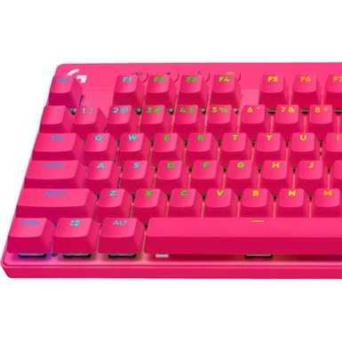 Logitech - PRO X TKL LIGHTSPEED Wireless Mechanical Tactile Switch Gaming Keyboard With LIGHTSYNC RGB - Magenta - Image 7