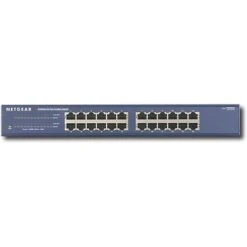 NETGEAR - 24-Port 10/100/1000 Mbps Gigabit Unmanaged Switch - Blue