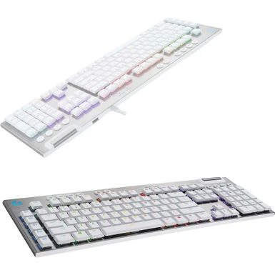 Logitech - G815 LIGHTSYNC Full-size Wired Mechanical GL Tactile Switch Gaming Keyboard With RGB Backlighting - White - Image 4