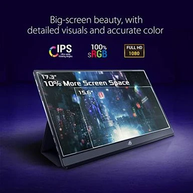 ASUS ROG Strix XG17AHPE 17.3" 16:9 Full HD 240Hz IPS LCD Gaming Monitor With Adaptive-Sync & Built-In Speakers - Image 2