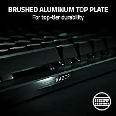 Razer Huntsman V3 Pro Esports Gaming Keyboard: Analog Optical Switches W/Rapid Trigger & Adjustable Actuation - Media Keys & Dial - Doubleshot PBT Keycaps - Aluminum Top Plate - Wrist Rest - Image 5