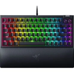 Razer - BlackWidow V4 75% Wired Orange Switch Gaming Keyboard With Hot-Swappable Design - Black