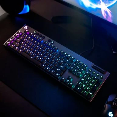 Logitech - G815 LIGHTSYNC Full-size Wired Mechanical GL Clicky Switch Gaming Keyboard With RGB Backlighting - Carbon - Image 6