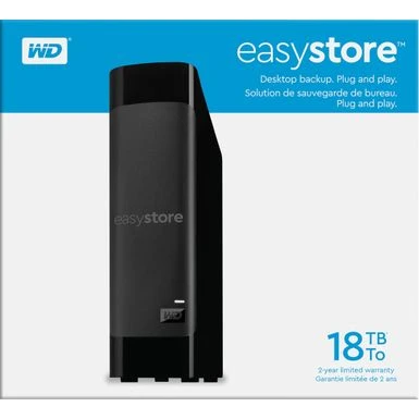 WD - Easystore 18TB External USB 3.0 Hard Drive - Black - Image 5
