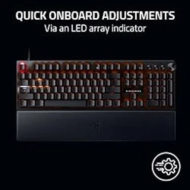 Razer Huntsman V3 Pro Esports Gaming Keyboard: Analog Optical Switches W/Rapid Trigger & Adjustable Actuation - Media Keys & Dial - Doubleshot PBT Keycaps - Aluminum Top Plate - Wrist Rest - Image 3