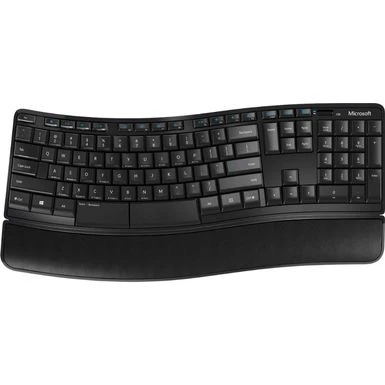 Microsoft - Ergonomic Full-size Wireless Sculpt Comfort Desktop USB Keyboard And Mouse Bundle - Black - Image 2