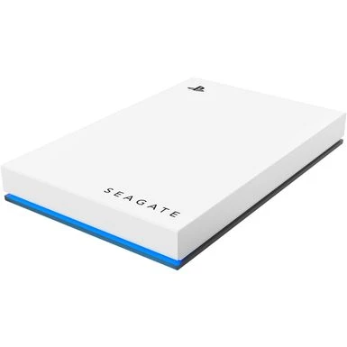 Seagate - Game Drive For PlayStation Consoles 2TB External USB 3.2 Gen 1 Portable Hard Drive With Blue LED Lighting - White - Image 7