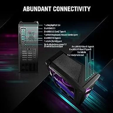 ASUS ROG G16CH (2023) Gaming Desktop PC, 13th Gen Intel Core I7-13700F, NVIDIA GeForce RTX 4070, 1TB NVMe PCIe SSD, 16GB DDR4 RAM, Windows 11, G16CH-DB774,Grey - Image 5