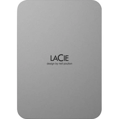Seagate LaCie - Mobile 2TB External USB-C 3.2 Portable Hard Drive With Rescue Data Recovery Services - Moon Silver - Image 2