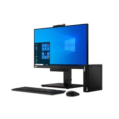 Lenovo - ThinkCentre Desktop - AMD Ryzen 5 PRO 5650GE - 16GB Memory - 256GB SSD - Black - Image 4