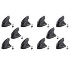 IMicro 10 Pack MO-WVEO01 2.4GHz Wireless Vertical Ergonomic Optical Mouse,
