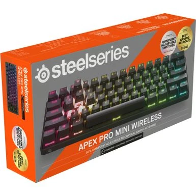 SteelSeries - Apex Pro Mini 60% Wireless Mechanical OmniPoint 2.0 Adjustable Actuation Switch Gaming Keyboard With RGB Backlighting - Black - Image 4