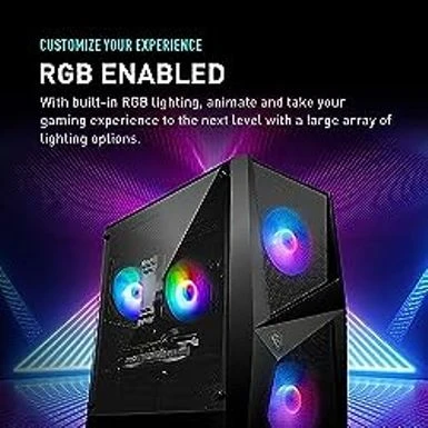 MSI Codex R Gaming Desktop: Intel Core I7-13700F, RTX 4060, 32GB DDR5, 1TB M.2 NVMe Gen3, RGB Fan Cooling, 650W 80+ Gold, Keyboard & Mouse, DIY Friendly, Windows 11 Pro: 13NUC7-069US - Image 6