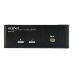 StarTech.com Dual Monitor DisplayPort KVM Switch - 2 Port - USB 2.0 Hub - Audio And Microphone - DP KVM Switch (SV231DPDDUA) - KVM / Audio Switch - 2 Ports