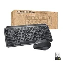 Logitech MX Keys Mini Combo For Business , Compact, Wireless Keyboard & Mouse, Logi Bolt Technology, Bluetooth, Certified Windows/Mac/Chrome/Linux - Graphite