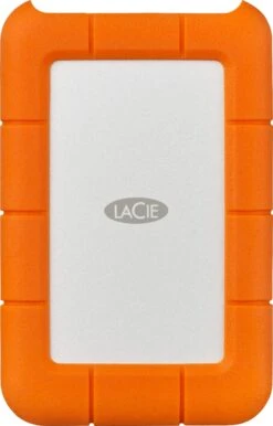 Seagate LaCie - Rugged 1TB External USB-C USB 3.1 Gen 1 Portable Hard Drive - Orange/Silver