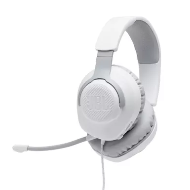 JBL Quantum 100 Wired Over-Ear Gaming Headset W/ Detachable Mic White - Image 9