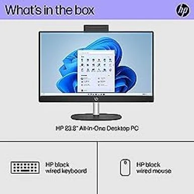 HP 23.8 Inch All-in-One Desktop PC, FHD Display, Intel Core I3-N300, 8 GB RAM, 256 GB SSD, Intel UHD Graphics, Windows 11 Home, 24-cr0030 (2023), Shell White - Image 8