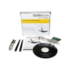 StarTech.com PCI Express Wireless N Card - 300 Mbps PCIe 802.11 B/g/n Network Adapter Card - 2T2R 2.2 DBi - PCIe Wireless Desktop Card (PEX300WN2X2) - Network Adapter - PCIe