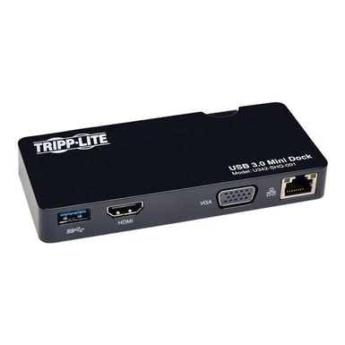 Tripp Lite USB 3.0 HDMI VGA Mini Dock Station Gigabit Ethernet HD15 RJ45 - Docking Station - VGA HDMI - Image 2