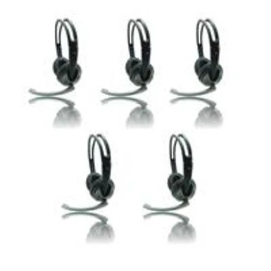 IMicro 5 Pack SP-IMME282 Wired USB Headphones With Microphone And Volume Control