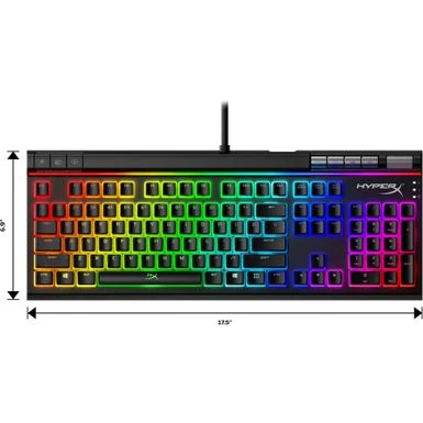 HyperX - Alloy Elite 2 Full-size Wired Mechanical Gaming Keyboard With RGB Back Lighting - Black - Image 2