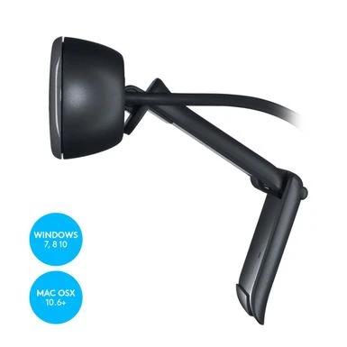 Logitech - C270 1280 X 720 Webcam With Noise-Reducing Mics - Black - Image 5