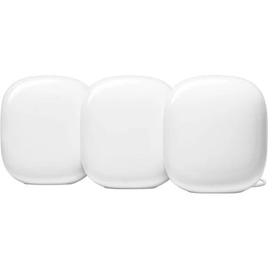 Google - Nest Wi-fi Pro 6e AXE5400 Mesh Router (3-pack) - Snow