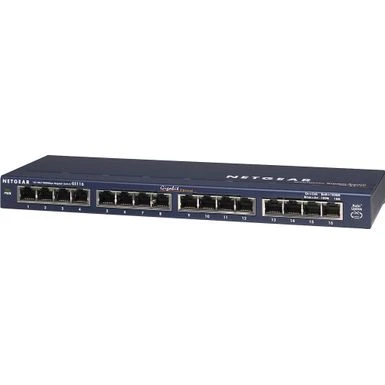 NETGEAR - 16-Port 10/100/1000 Mbps Gigabit Unmanaged Switch - Blue - Image 3