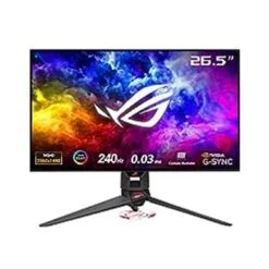 ASUS ROG Swift 271440P OLED DSC Gaming Monitor (PG27AQDM) - QHD (2560x1440), 240Hz, 0.03ms, G-SYNC Compatible, Anti-Glare Micro-Texture Coating, 99% DCI-P3, True 10-bit, DisplayPort,Black