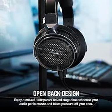 Corsair Virtuoso PRO Wired Open Back Gaming Headset - Detachable Uni-Directional Microphone - 50mm Graphene Drivers - 20Hz-40 KHz Frequency Response - Carbon - Image 3