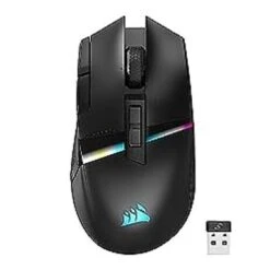 Corsair DARKSTAR RGB Wireless Gaming Mouse For MMO, MOBA - 26,000 DPI - 15 Programmable Buttons - Up To 80hrs Battery - ICUE Compatible - Black