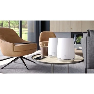 NETGEAR - Orbi AX4200 Tri-Band Mesh Wi-Fi 6 System (2-pack) - White - Image 2