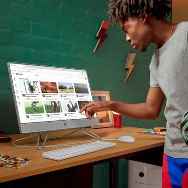 HP - 23.8" Full HD Touch-Screen All-in-One - Intel Core I3 - 8GB Memory - 512GB SSD - Starry White - Image 11