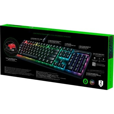 Razer - DeathStalker V2 Pro Full Size Wireless Optical Linear Switch Gaming Keyboard With Low-Profile Design - Black - Image 5