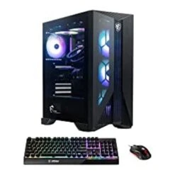 MSI Aegis RS Gaming Desktop: Intel Core I7-13700KF, RTX 4070, 32GB DDR5, 2TB M.2 NVMe, Liquid Cooling, WiFi 6E, Keyboard & Mouse, DIY Friendly, Windows 11 Pro: 13NUE-450US