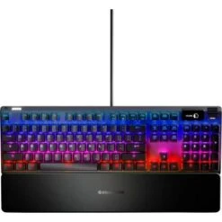 SteelSeries - Apex Pro Full Size Wired Mechanical OmniPoint Adjustable Actuation Switch Gaming Keyboard With RGB Backlighting - Black
