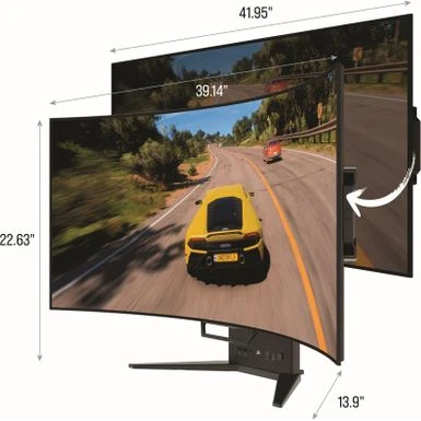 CORSAIR - Xeneon Flex 45” OLED Bendable QHD 240Hz 0.03ms FreeSync And G-SYNC Compatible Monitor With HDR10 (HDMI, DisplayPort) - Black - Image 9