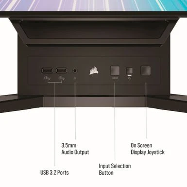 CORSAIR - Xeneon Flex 45” OLED Bendable QHD 240Hz 0.03ms FreeSync And G-SYNC Compatible Monitor With HDR10 (HDMI, DisplayPort) - Black - Image 12