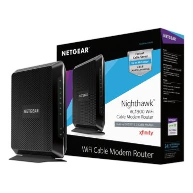 NETGEAR - Nighthawk AC1900 Router With DOCSIS 3.0 Cable Modem - Black - Image 6