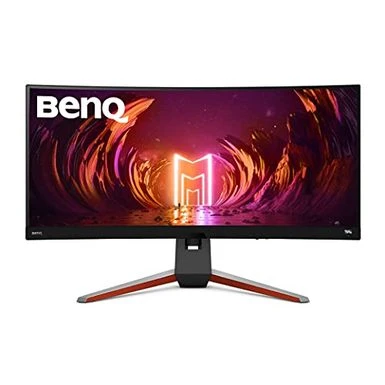 BenQ MOBIUZ EX3415R 34" 21:9 Ultra-Wide QHD 144Hz HDR IPS LED Curved Gaming Monitor With FreeSync, Built-In Speakers, Metallic Gray