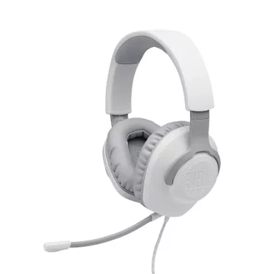 JBL Quantum 100 Wired Over-Ear Gaming Headset W/ Detachable Mic White - Image 8
