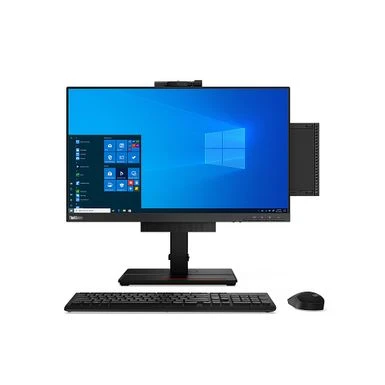Lenovo - ThinkCentre Desktop - AMD Ryzen 5 PRO 5650GE - 16GB Memory - 256GB SSD - Black - Image 5
