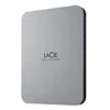 Seagate LaCie Mobile Drive 1TB External Hard Drive Portable HDD - Moon Silver, USB-C 3.2, For PC And Mac, Post-Consumer Recycled, With Adobe All Apps Plan And Rescue Services (STLP1000400)