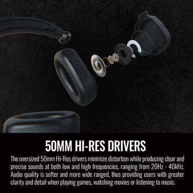 Thermaltake Argent H5 RGB 7.1 Surround Gaming Headset, 50mm Hi-Res Drivers, Compatible With PC, Xbox One, PS4, Mac, Mobile And Nintendo Switch, Black, GHT-THF-DIECBK-31 - Image 5