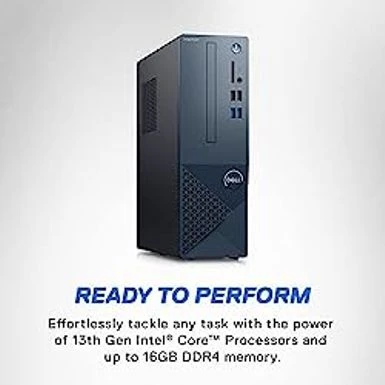 Dell Inspiron 3020S Desktop - Intel Core I5-13400, 16GB DDR4 RAM, 512GB SSD + 1TB HDD, Intel UHD 730 Graphics, Windows 11 Home, Services Included - Mist Blue - Image 3